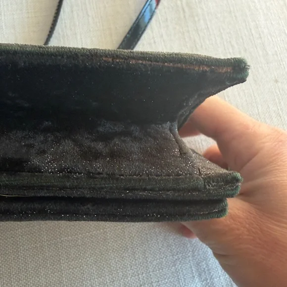 KRIZIA Vintage Y2K Black Gunmetal Shimmer Evening Clutch Made in Italy - Picture 16 of 16